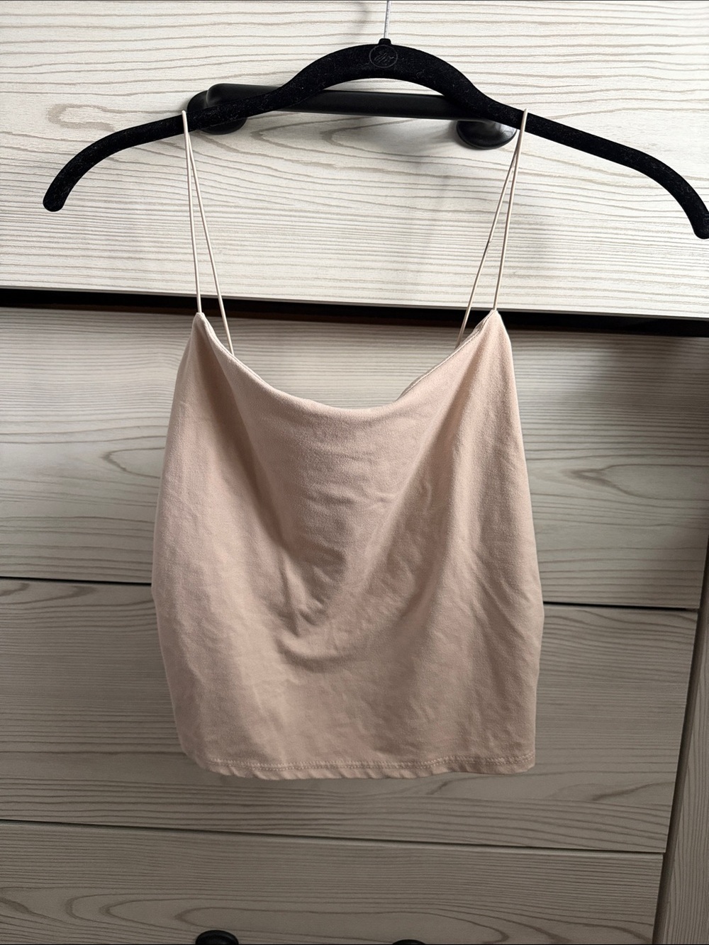 gaze Blush Nude Spaghetti Strap Crop Cami